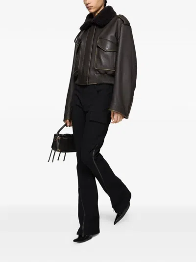 Acne Studios Belt Loop Casual Pants In Black