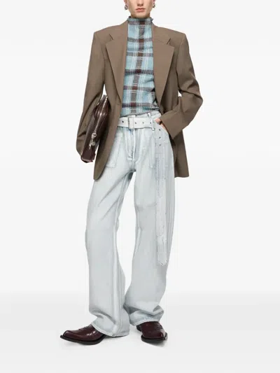 Acne Studios Belted Jeans In Blue