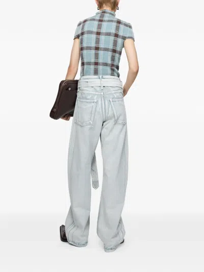 Acne Studios Belted Jeans In Blue