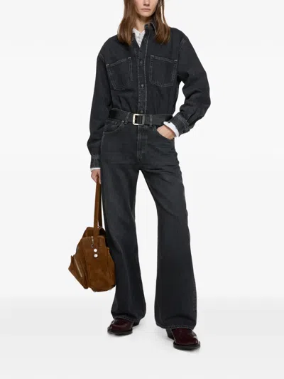 Acne Studios 2021f Patch-pockets Jeans In Black