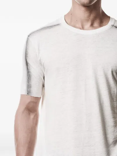 Thom Krom Worked T-shirt In White