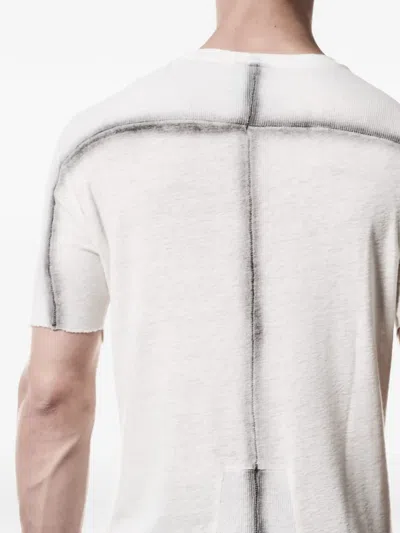 Thom Krom Worked T-shirt In White