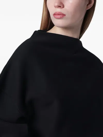 6397 Mud-coloured Draped Sweatshirt In Black