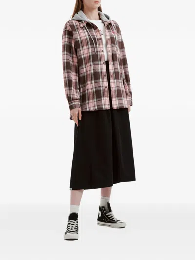 Chocoolate Hooded Check-pattern Jacket In Multi