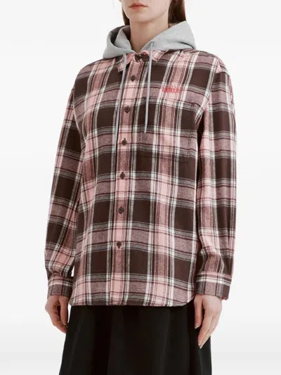 Chocoolate Hooded Check-pattern Jacket In Multi