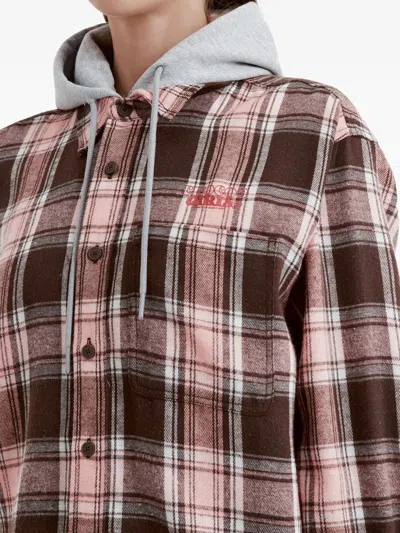 Chocoolate Hooded Check-pattern Jacket In Multi