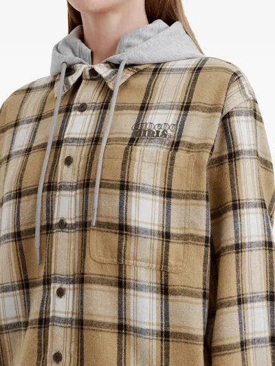 Chocoolate Hooded Check-pattern Jacket In Multi