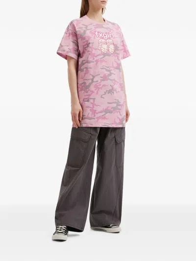 Fingercroxx Patterned T-shirt In Pink