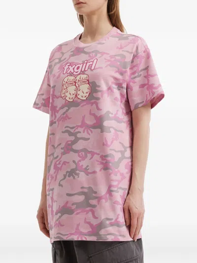 Fingercroxx Patterned T-shirt In Pink
