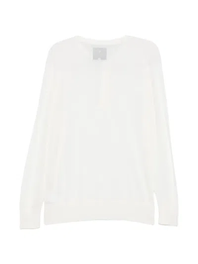 Seven Gauge Buttoned Long-sleeve Cardigan In White