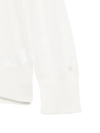 Seven Gauge Buttoned Long-sleeve Cardigan In White