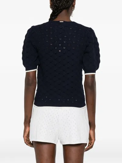 Twinset Sweaters Blue Night In Blue