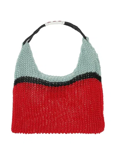 Plan C Mesh Shoulder Bag In Multi