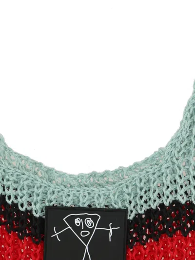 Plan C Mesh Shoulder Bag In Multi