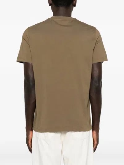 Moncler Logo T-shirt In Brown