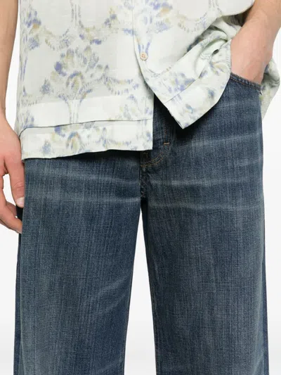 Jeanerica Logo-patch Jeans In Blue