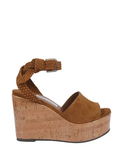 Jimmy Choo Goat Leather Slide Sandals With Soft Lamb Leather Lining In Brown