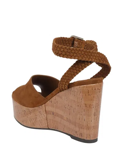 Jimmy Choo Goat Leather Slide Sandals With Soft Lamb Leather Lining In Brown