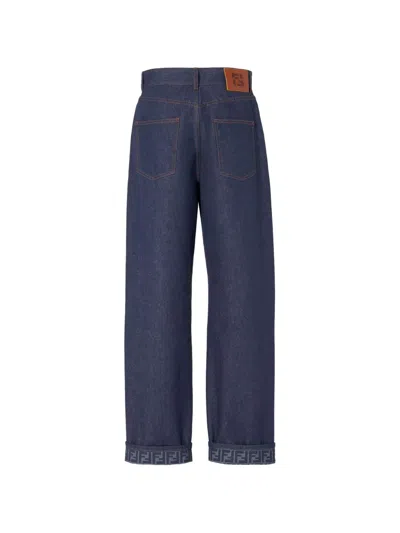Fendi Long Jeans In Blue
