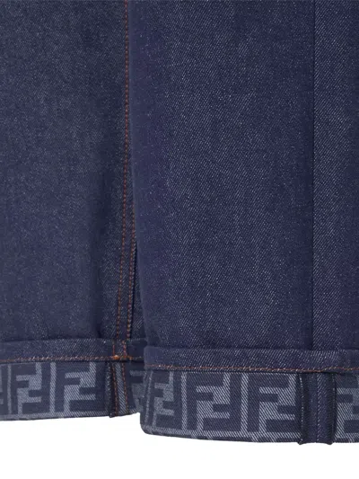Fendi Long Jeans In Blue