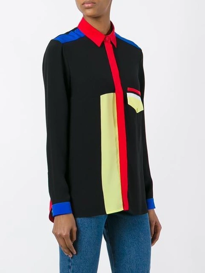 Shop Versace Colour Block Stripe Shirt