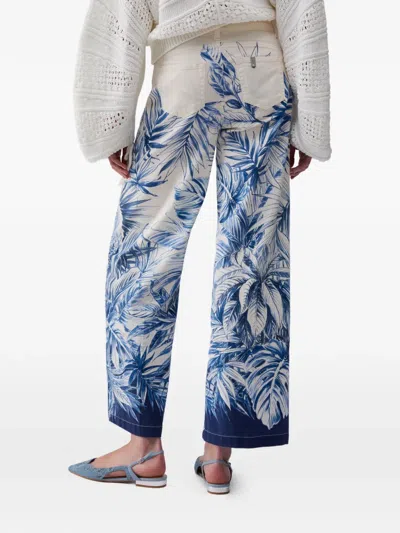 Liu •jo Printed Flared Jeans In White