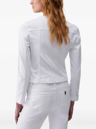 Liu •jo Patch-pocket Denim Jacket In White