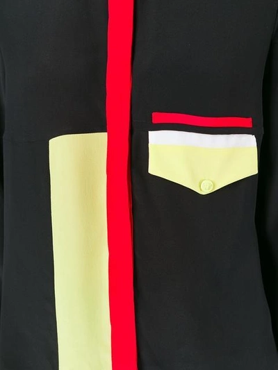 Shop Versace Colour Block Stripe Shirt