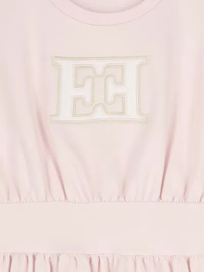 Escada Logo-patch Dress In Blue