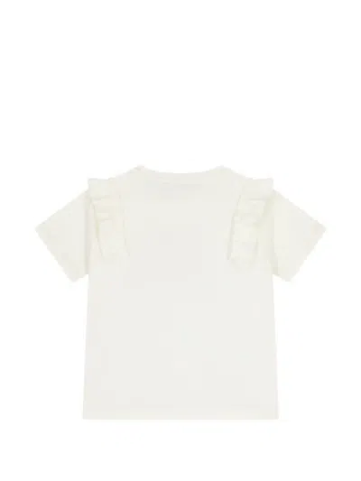 Escada Ruffled T-shirt In White