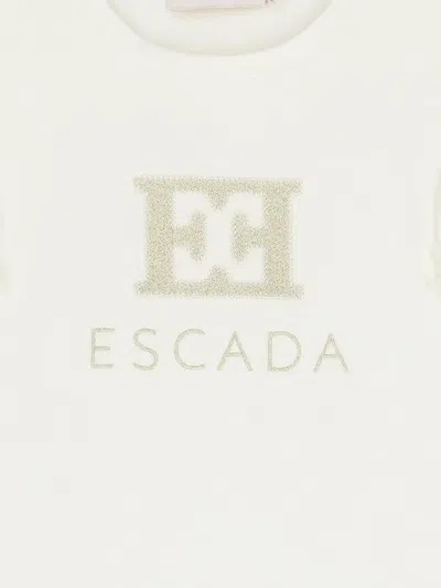 Escada Ruffled T-shirt In White