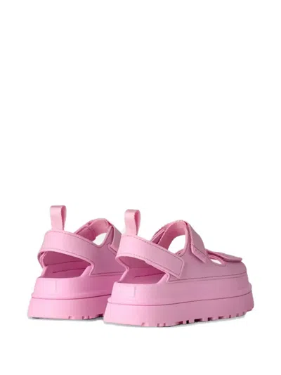 Ugg Sandals Open Toe Platform Sole Pull Tab In Pink