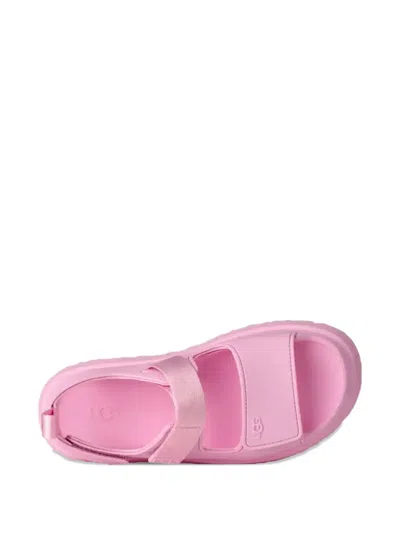 Ugg Sandals Open Toe Platform Sole Pull Tab In Pink