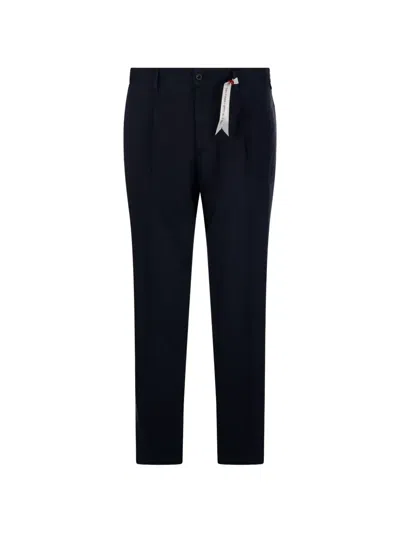 Santaniello Belt-loop Trousers In Blue
