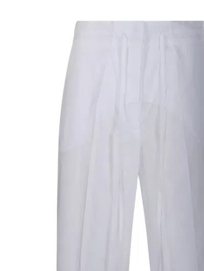 P.a.r.o.s.h Drawstring Trousers In White