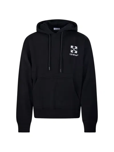 Off-white Small Arrow Logo Hoodie In Black Cotton