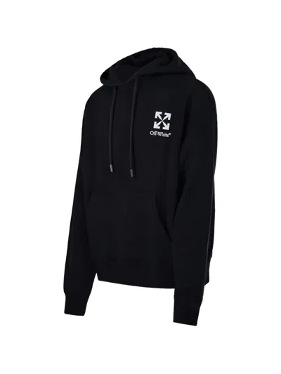 Off-white Small Arrow Logo Hoodie In Black Cotton
