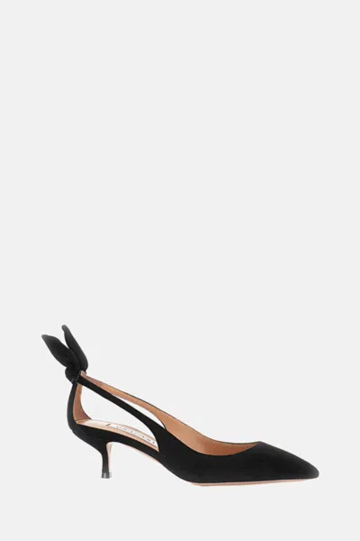 Aquazzura Moschino Couture Peace Motif Jacquard Trousers In Black