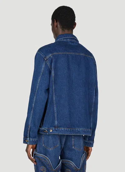 Y/project Classic Wire Denim Jacket In Blue
