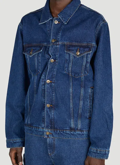 Y/project Classic Wire Denim Jacket In Blue