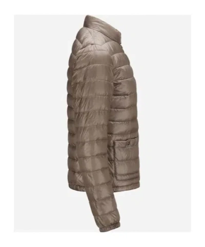 Herno Zipper Down Jacket In Brown