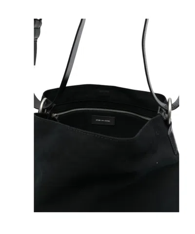 Dries Van Noten Top Handle Shoulder Bag In Black