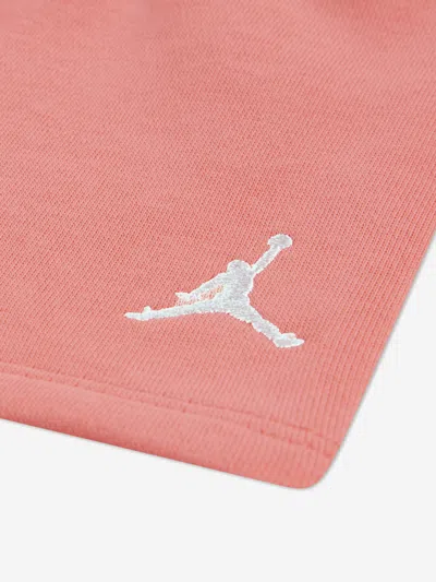 Jordan Girls Brooklyn Essential Fleece Short Set In Pink