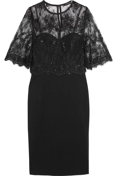 Catherine Deane Layered Lace And Ponte Dress