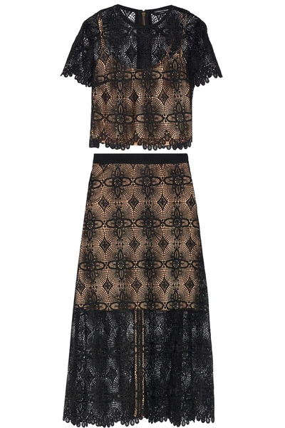 Catherine Deane Giovanna Guipure Lace Blouse And Maxi Skirt Set