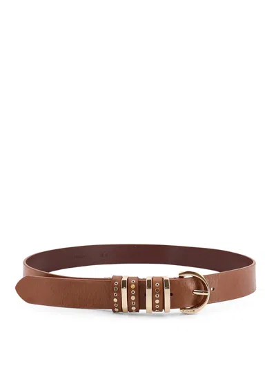 Pinko Adjustable Belts Multiple Loops Smooth Studs In Green