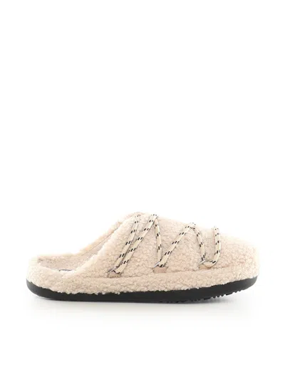 Moon Boot Mb Teddy Slipper Slipper-mule In Beige Shearling In Neutral