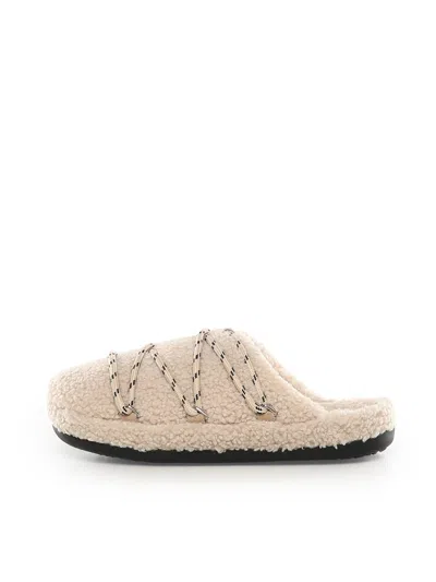 Moon Boot Mb Teddy Slipper Slipper-mule In Beige Shearling In Neutral