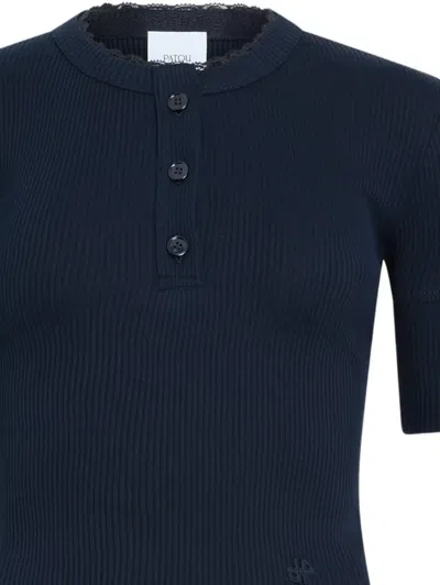 Patou Buttoned T-shirt In Blue