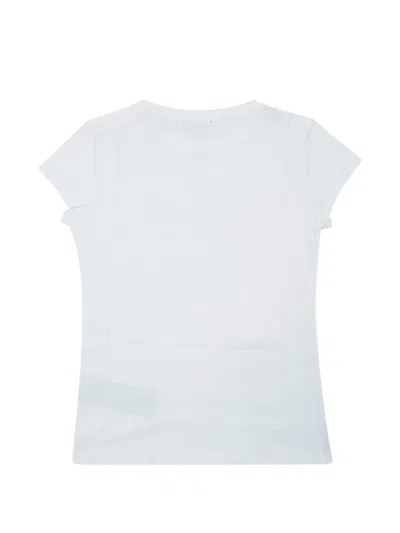 Balmain Logo Button T-shirt In White